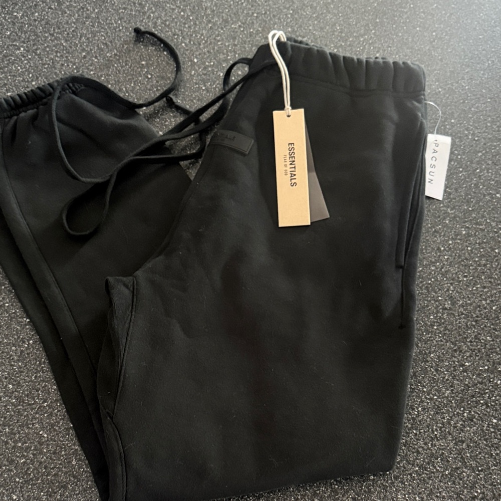 Essentials Black Track Pants